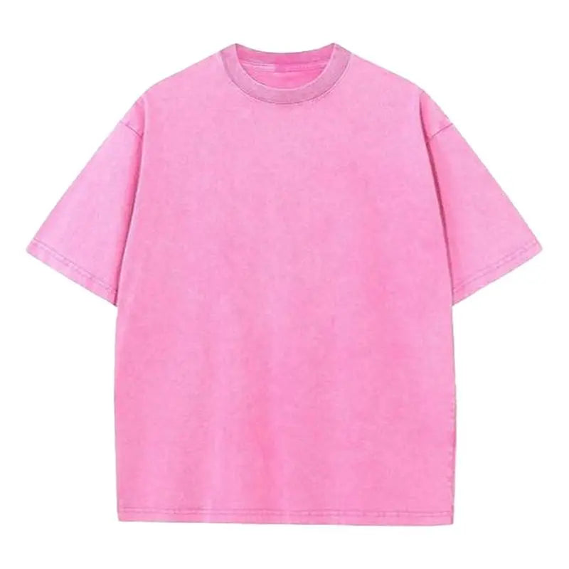 Men’s Oversized Vintage Acid-Wash T-Shirt Heavyweight Cotton Streetwear for Gym & Everyday Wear