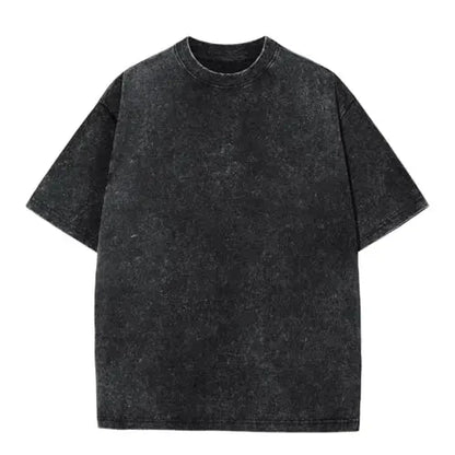 Men’s Oversized Vintage Acid-Wash T-Shirt Heavyweight Cotton Streetwear for Gym & Everyday Wear