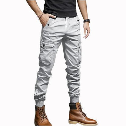 Men's Heavyweight Pants Compatible with Leggings - Workwear Trousers, Multi-Pocket Outdoor Pants with Belt Loop Closure and No Zipper, Suitable for Winter (Solid Color) - Machine Washable