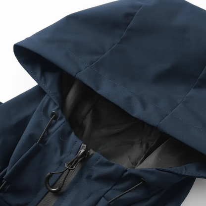 Unisex All-Weather Jacket—Waterproof and Windproof Lightweight Outdoor Hooded Jacket with Adjustable Cuffs