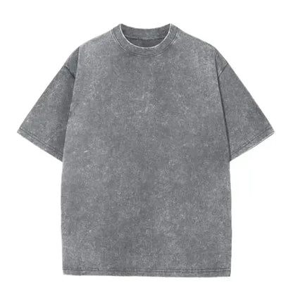 Men’s Oversized Vintage Acid-Wash T-Shirt Heavyweight Cotton Streetwear for Gym & Everyday Wear