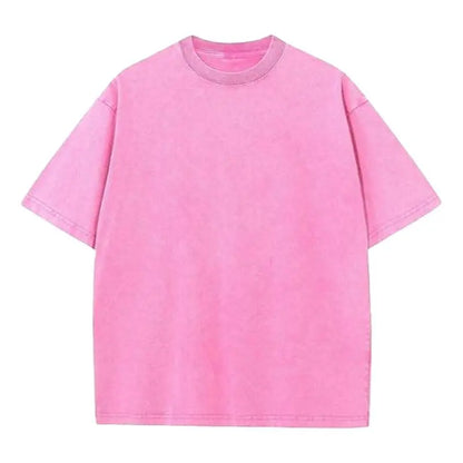Men’s Oversized Vintage Acid-Wash T-Shirt Heavyweight Cotton Streetwear for Gym & Everyday Wear