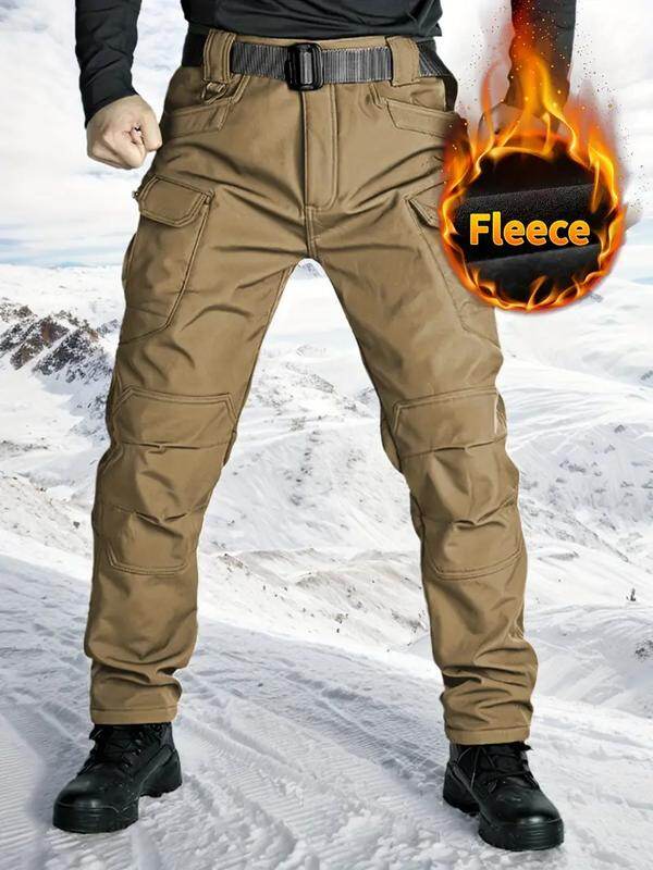 Men's Fleece-Lined Outdoor Tactical Work Pants